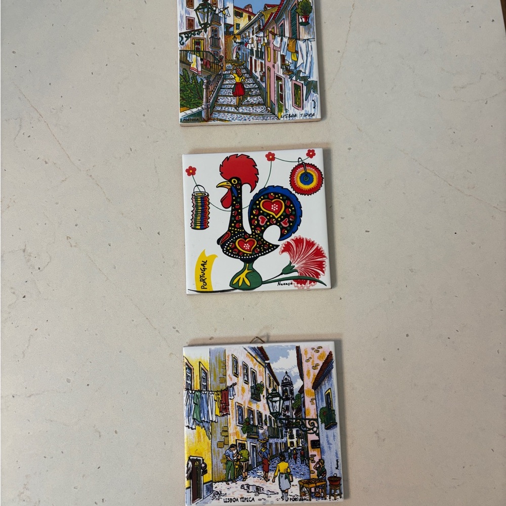 Colorful Ceramic Wall Art Tile Set from Portugal 🇵🇹 - Picture 2 of 9